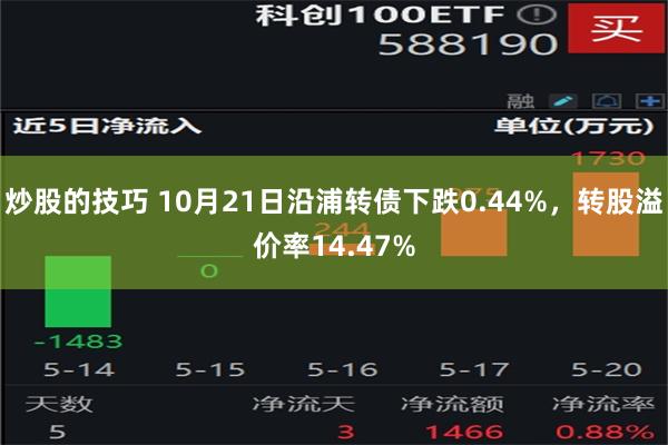 炒股的技巧 10月21日沿浦转债下跌0.44%，转股溢价率14.47%