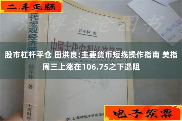 股市杠杆平仓 田洪良:主要货币短线操作指南 美指周三上涨在106.75之下遇阻