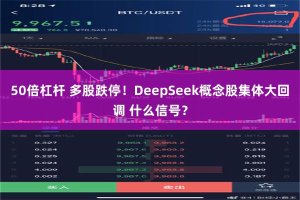 50倍杠杆 多股跌停！DeepSeek概念股集体大回调 什么信号？